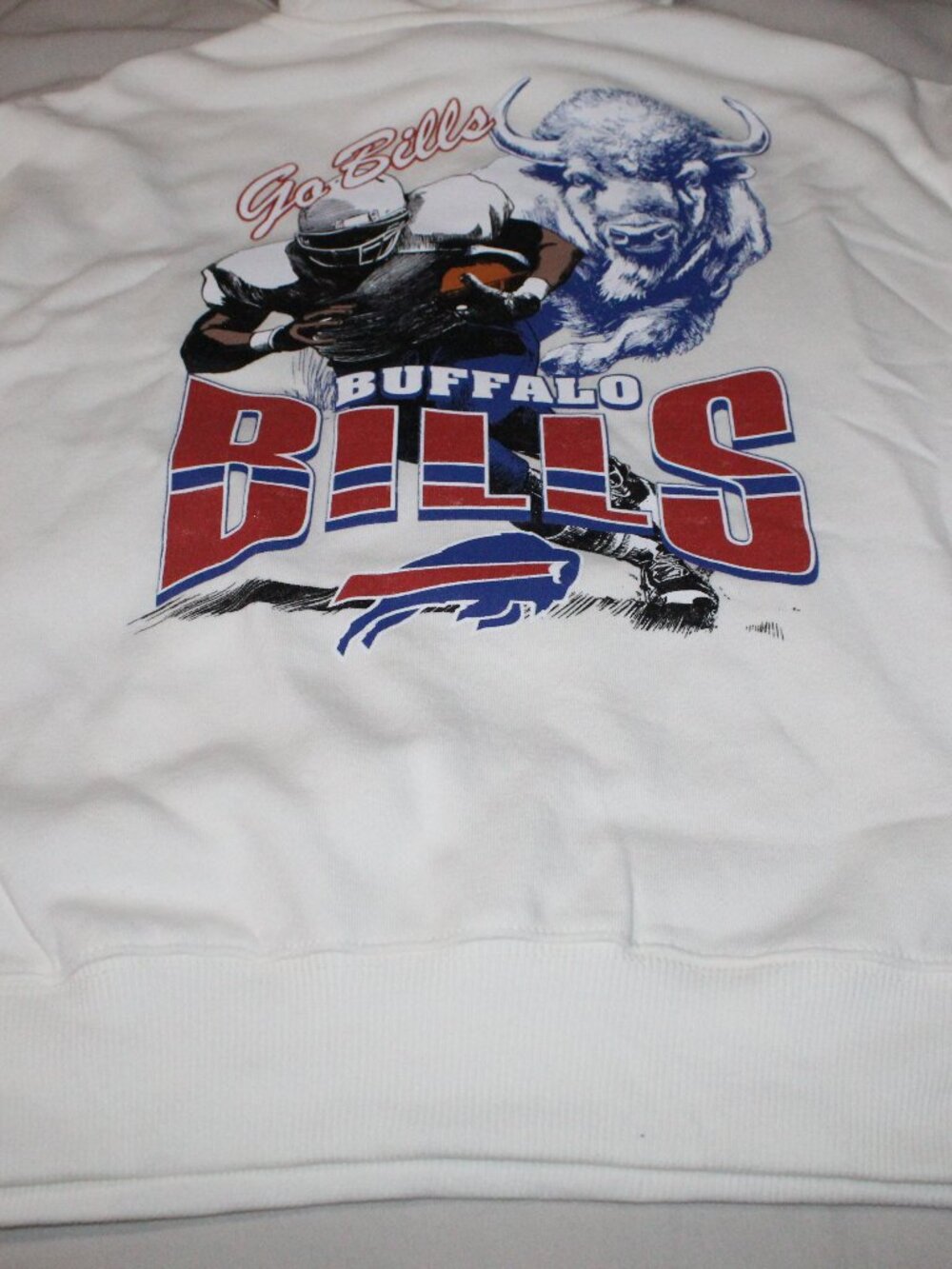 NWT NFL Boys Buffalo Bills Pullover Hoodie White Size Medium - Picture 5 of 7